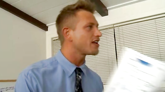 Holly Michaels fucking in the office with her tattoos