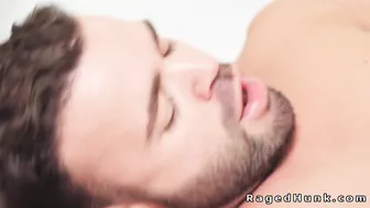 Blowjob and anal sex in shaved ass in bathroom