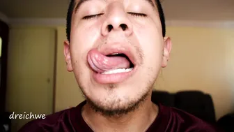 Tongue and saliva fetish