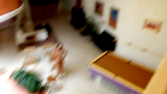 Nikki Daniels fucking in the loft with her natural tits