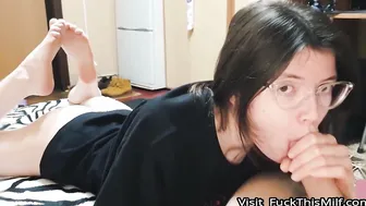 Girlfriend from uni stayed overnight in my room and got fucked 14