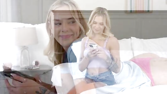 Dylan Moore is chilling in her room when her stepbrother Jodie Johnson comes in. He