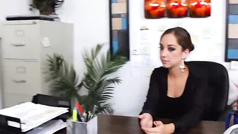Innie Bellybutton porn video – Remy LaCroix fucking in the desk with her innie pussy