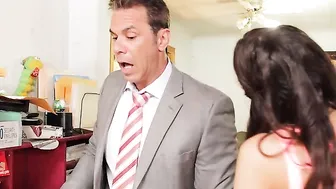 Belle Knox fucking in the office with her small tits