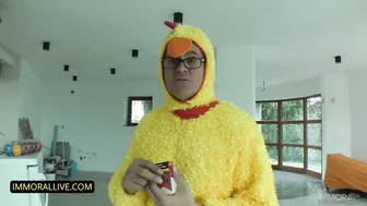 Fit 18 Yo Getting Hammered by the Pink Bunny into a