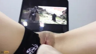 Watching Clip and Fingers my lover - USB Vagina
