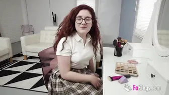 Thin college girl wants to become a GORGEOUS-PORNSTAR