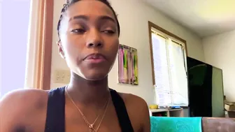 Adorable young Black pumps her titty milk for Youtube