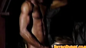 Big dicked black stud bareback vintage bottoms asshole
