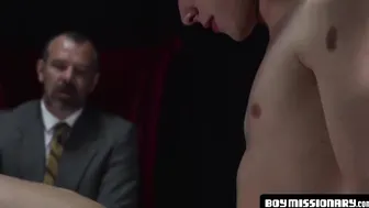 Buff daddy has his butt pummeled crude by mormon practicioner