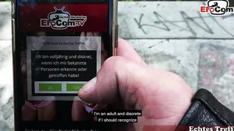 Secretly filming sex outside with a tattooed woman