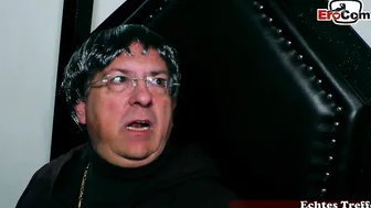 Monk seduces the Russian cleaning lady for sex