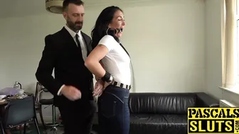 Brunette MILF Ella Bella gets rough anal sex from Pascal