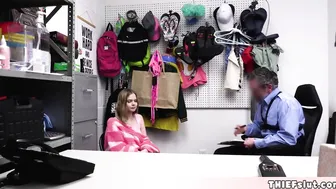 Cute faced Coco caught in the sex shop