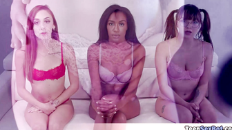 Special foursome with the new ebony slut