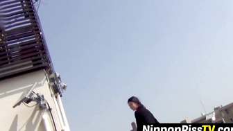 Japanese wonders shot showering piss in the city