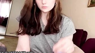Caught brother masturbating with panties and got creampie in tight pussy 14