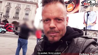 Blonde British woman with big tits meets sex tourist