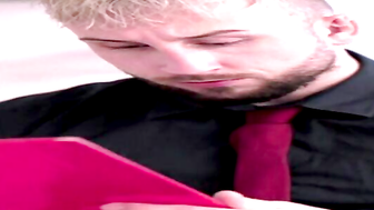 Jason X is trying to work but his employees Betzz and Lilly Bella have other ideas. The girls take their time dressing one another in sexy lingerie and enjoying sweet caresses. Then they slip into dresses and check themselves apply makeup to each other.  