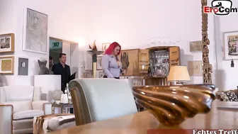 Busty redhead milf having threesome sex