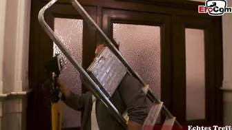 Horny grandma seduces the handyman