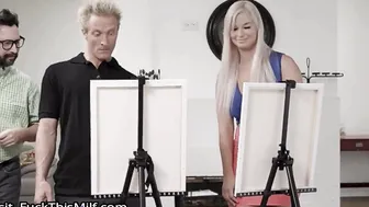 Art Class Ends Up With A Wild Threesome For Lucky Girls London River  Kayley Gunner 6