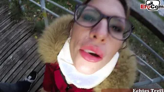 Outdoor quickie at a real German sex meeting
