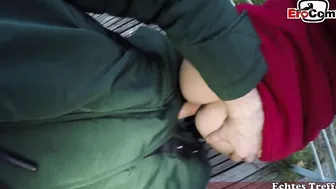 Outdoor quickie at a real German sex meeting