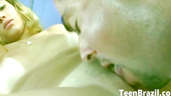 Blonde Brazilian Teen has Outdoor Anal Sex