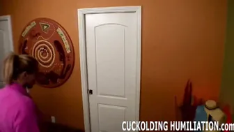 He is going to stretch my little white vagina out