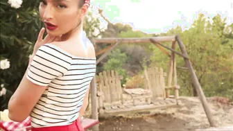 Emily Willis plays with her twat while into the picnic