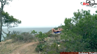 Outdoor sex on vacation with blonde Barra Brass