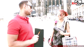 Busty redhead Vicky-Sun picked up