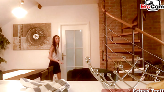 Teenage Cutie - Slim Girl With Brown Hair Gets Fucked Hard By A Huge Dick
