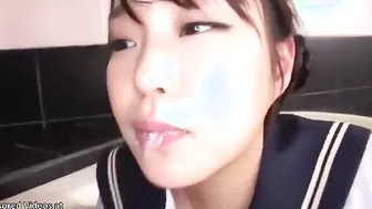 Japanese hot college babe oiled and fucked by older man More at Elitejavhd.com