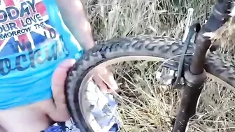 Its So Nice When My Friend Gives Me A Massage I Cum On His Bicycle Wheel Im So Ha