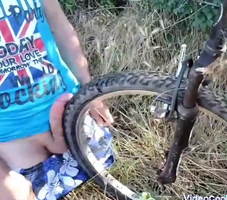 Its So Nice When My Friend Gives Me A Massage I Cum On His Bicycle Wheel Im So Ha