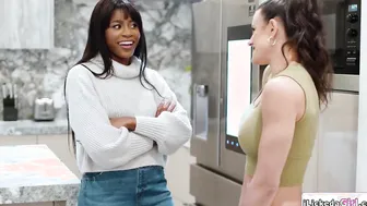 Big tits lesbian facesitted by ebony bff
