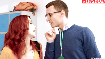 Teacher Uses Gloryhole To Get Himself Off With Hot Student