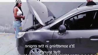 The mechanic Mariana Martix fixes Duncan Saints car and charges him with sex 67