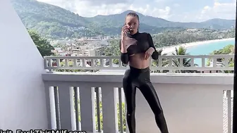 Ripped her leather leggings and fucked her hard 15