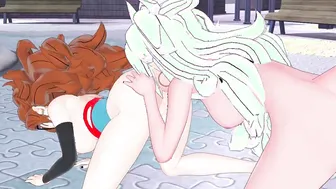 Dragon Ball Android 21 and Majin Android 21 have Filthy Sex Yuri