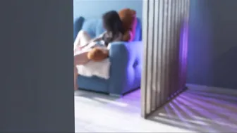 He spied on me while I masturbated my twat and I didnt