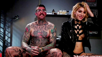 Doctor anal fists and fucks blonde shemale AI model