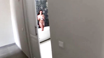 Stepsons Friend saw Stepmom in the Bathroom and Fucked her 76