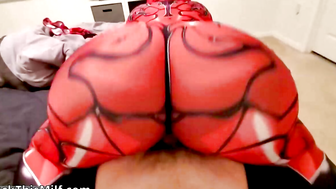Curvy spider-pawg twerks on dick 9