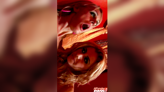 Sexy blondes taking turns on a cock