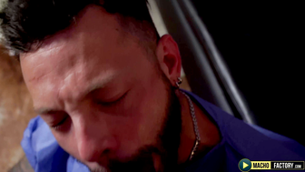 Mistress forces Viktor Roms huge cock down a submissive bottoms hole - Mistress Bonbons Dungeon