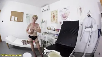 Old lady getting finger bang by her doctor