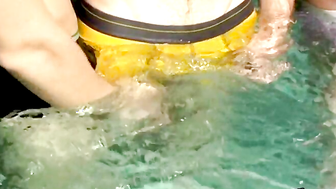 Kenny porn video – Undie 4-Way - Hot Tub Action - Mike Jeremiah Zack and Kenny